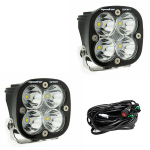 Baja Designs Squadron Sport LED Auxiliary Light Pod Pair Clear Spot - Dunes 2 Dezert SXS
