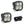 Baja Designs Squadron Sport LED Auxiliary Light Pod Pair Clear Driving Combo - Dunes 2 Dezert SXS