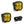 Baja Designs Squadron Sport LED Auxiliary Light Pod Pair Amber Driving Combo - Dunes 2 Dezert SXS