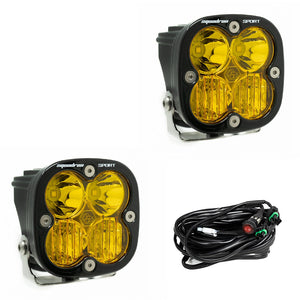 Baja Designs Squadron Sport LED Auxiliary Light Pod Pair Amber Driving Combo - Dunes 2 Dezert SXS