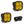 Baja Designs Squadron Sport LED Auxiliary Light Pod Pair Amber Wide Cornering - Dunes 2 Dezert SXS