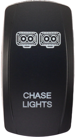 Chase Lights rocker actuator fits Contura V switch bodies, compatible with XTC, sPod, and Daystar systems—rocker only, no switch