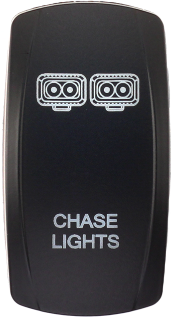 Chase Lights rocker actuator fits Contura V switch bodies, compatible with XTC, sPod, and Daystar systems—rocker only, no switch