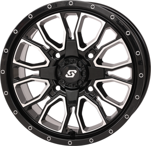Fusion Dd Wheel  15x7 5+2 4/137 & 4/156 Gloss Blk/Mach