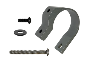 Grey anodized billet aluminum clamps with stainless hardware for UTV roll cages in 1.75", 1.87", and 2.0" sizes