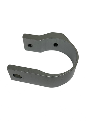Grey anodized billet aluminum clamps with stainless hardware for UTV roll cages in 1.75", 1.87", and 2.0" sizes