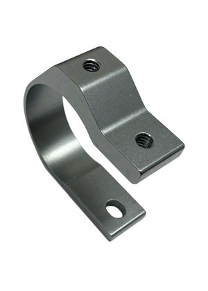 Grey anodized billet aluminum clamps with stainless hardware for UTV roll cages in 1.75", 1.87", and 2.0" sizes