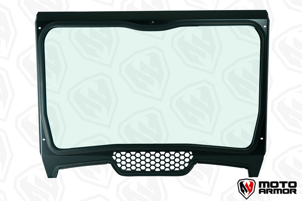 Moto Armor full glass windshield with DOT safety glass and vented aluminum frame for Turbo S, XP Turbo, XP 1000 Voodoo Riders cage