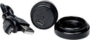 Stick On Led Dome Light Usb Rechargeable  Black