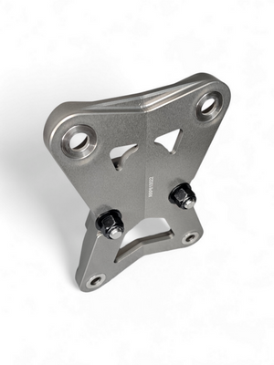Elektric Off Road billet radius rod plate with tow hook for Polaris RZR Pro R and Turbo R - gun metal finish