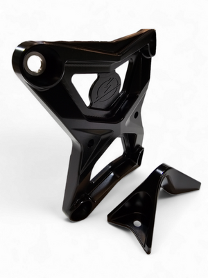 Elektric Off Road billet radius rod plate with tow hook for Polaris RZR Pro XP - black finish