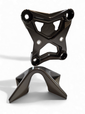 Elektric Off Road gun metal 6-bolt billet radius rod plate with tow hook for Can-Am Maverick X3 - product photo 3