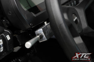 Can-Am Commander self-canceling turn signal system with billet lever and amber LED lights