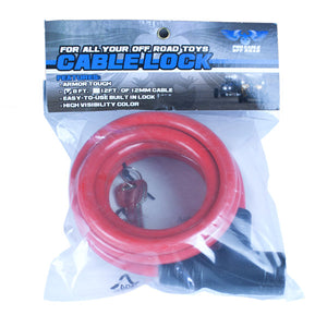 Pro Eagle high-visibility cable lock for universal powersports security
