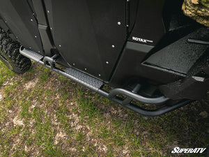 SuperATV Can-Am Defender MAX HD10 / HD9 / HD8 / HD7 Heavy-Duty Nerf Bars, installed view