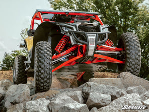 Can-Am Maverick X3 Sidewinder A-Arms in Can-Am Red, tapered boxed design