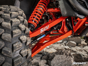 Can-Am Maverick X3 Sidewinder A-Arms Can-Am Red, forward offset profile