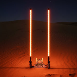 V2 Black Out LED Whip Set: The Ultimate Stealth - Dunes 2 Dezert SXS