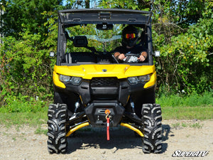 SuperATV Defender flip windshield in the vented position