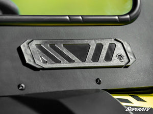 SuperATV Defender laminated glass windshield, angled front view