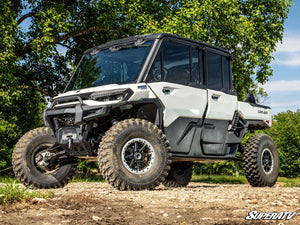 SuperATV Can-Am Defender HD11 4-inch long travel kit mounting detail
