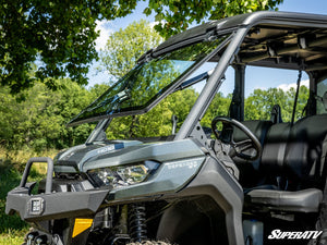 SuperATV Can-Am Defender power flip glass windshield kit components