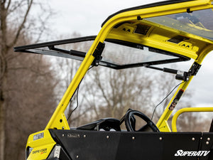 SuperATV Can-Am Defender power flip windshield, side view