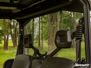 SuperATV Defender rear windshield, rear angled view
