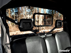 SuperATV Defender sliding rear window latch detail