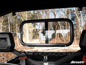 SuperATV Defender rear windshield bulb seal and clamp detail