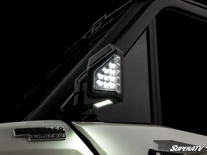 SuperATV Can-Am Defender mirror mount for OEM doors hardware view