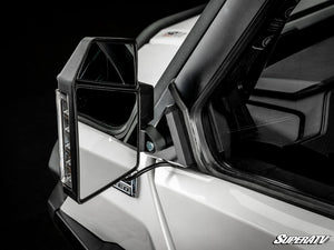 SuperATV Can-Am Defender mirror mount for OEM doors on-machine view