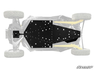 SuperATV Can-Am Maverick R / R MAX Full Skid Plate, installed view