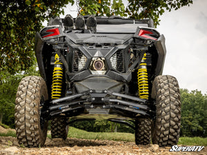 SuperATV high-clearance boxed radius rods for Can-Am Maverick X3 side view