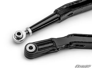 SuperATV high-clearance boxed radius rods for Can-Am Maverick X3 hardware view
