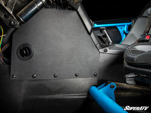 SuperATV heater installed behind the Can-Am Maverick X3 dash side panel