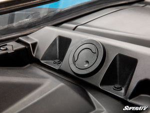 SuperATV defrost vent installed on top of the Can-Am Maverick X3 dash