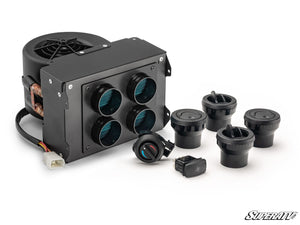 SuperATV in-dash heater unit with vent bezels for the Can-Am Maverick X3