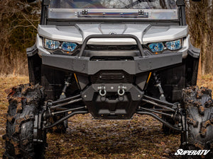SuperATV Can-Am Defender HD11 / HD10 / HD9 / HD8 Winch-Ready Front Bumper, installed view