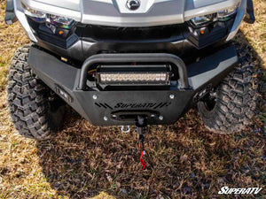 SuperATV Can-Am Defender Heavy Weight Winch-Ready Front Bumper, side view