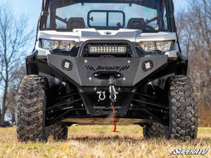 SuperATV Can-Am Defender Heavy Weight Winch-Ready Front Bumper, angle view