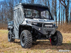 SuperATV Can-Am Defender Heavy Weight Winch-Ready Front Bumper, mounted view
