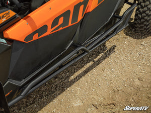 SuperATV Can-Am Maverick X3 MAX Heavy-Duty Nerf Bars, installed view