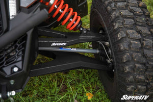 Can-Am Maverick X3 boxed front A-arms installed on machine