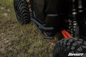 SuperATV Can-Am Maverick X3 Nerf Bars, installed view