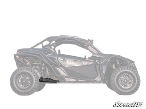 SuperATV high-clearance rear trailing arms for Can-Am Maverick X3 in black powder coat