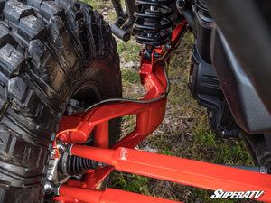 SuperATV high-clearance trailing arms for Can-Am Maverick X3 rear suspension