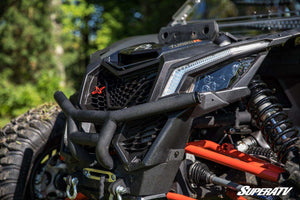 SuperATV Can-Am Maverick X3 / X3 MAX Winch Ready Front Bumper, angle view