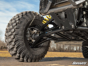 SuperATV Maverick X3 Atlas Pro A-arm detail showing heavy-duty construction