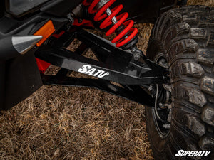 SuperATV Sidewinder boxed A-arms for Can-Am Maverick X3, black powder coat detail